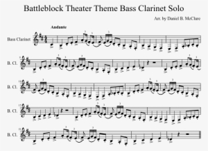 Battleblock Theater Theme Bass Clarinet Solo Sheet - Computer Science