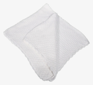 Popcorn Knit White 100% Cotton High Quality Shawl Blanket - White Blanket Png