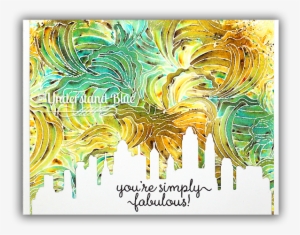 Paper Artsy Infusions Hero Arts Abstract Waves Card - Motif