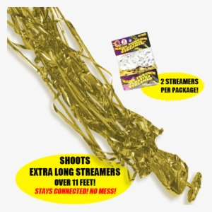 Hand Thrown Floating Streamers -gold - Streamer Poppers