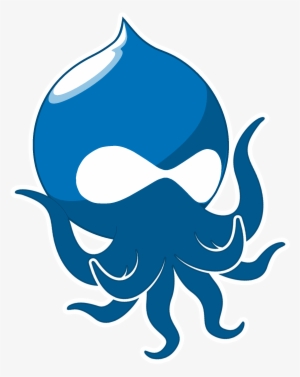 Cthulhu Drupal Icon - Water Drop With Face Logo