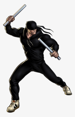 Clip Black And White Daredevil Man Without Fear - Marvel Avengers Alliance 2 Daredevil