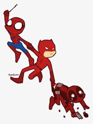 Marvel Daredevil Clipart Daredevil Png - Spiderman And Deadpool Clipart