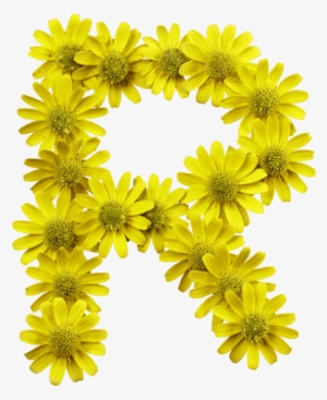 Yellow Flowers Font - Letters With Yellow Flower