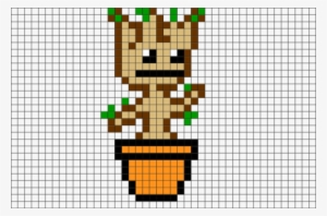 Dancing Baby Groot Pixel Art - Baby Groot Pixel Art