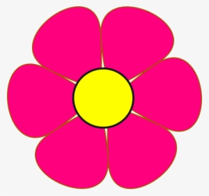 Pink And Yellow Flower Clip Art At Clkercom Vector - Flower Clipart Transparent Background