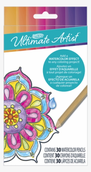 Ultimate Artist 30ct Watercolor Pencils - Roseart Ultimate Artist 40 Page Coloring Book