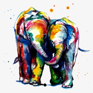 Watercolor Elephant - Weekday Best Canvas Wall Art - Elephants