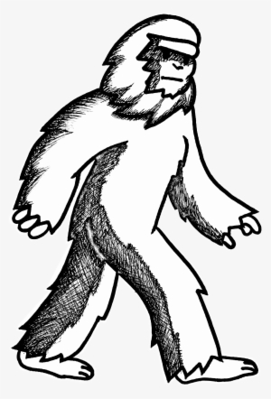 Bigfoot Research Club Looking For Clues - Easy Bigfoot Drawing