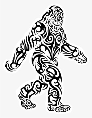 The Tribal Bigfoot Stroll Sticker - Bigfoot Tribal