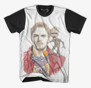 Star Lord & Baby Groot - Crossing The Delaware Trump