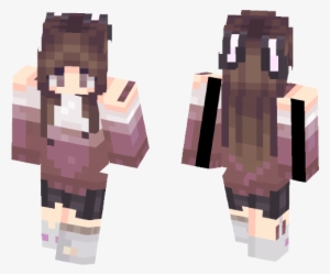 Cute Teen Girl With Bunny Ears - Minecraft