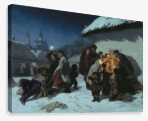 Kolyadki V Malorossii Canvas Print - Трутовский Константин Александрович