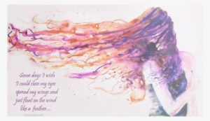 Picture - Flowing Hair Watercolor