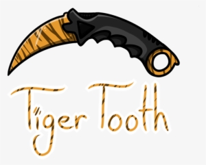 Clipart Black And White Karambit Drawing Cartoon - Karambit Tiger Tooth Drawing