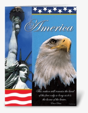 Symbols Of Freedom Patriotic Card Greeting Card - Patriotic Birthday Cards