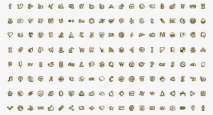 160 Hand-drawn Social Icons - Top Down Skeleton Sprite