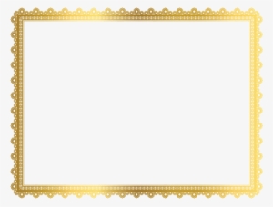 Gold Border Frame Png - Certificate Background Design In Gold Hd