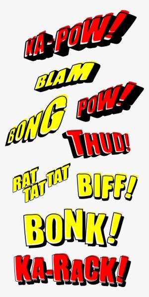 Vintage Comic Book Sound Effects Icons Png - Running Onomatopoeia