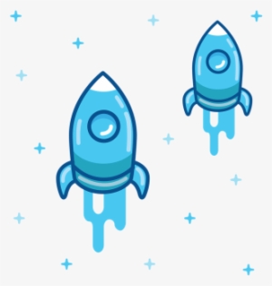 Space Rocket Flying In Space With Star Background, - Rocket