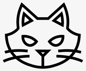 Halloween Cat Face Outline - Cat Face Outline