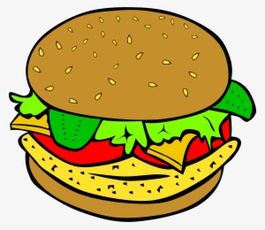 Hamburger Clipart Transparent Food - Hamburger Clipart