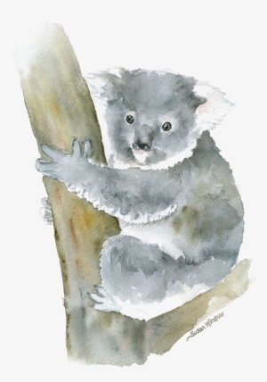 Koala Watercolor Painting Art