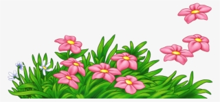Flower And Grass Clipart