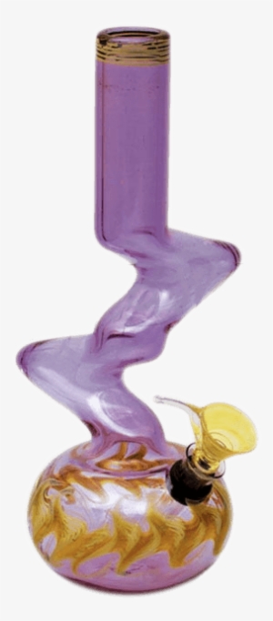 Zig Zag Water Bong With Elbow In Assorted Colors - Zig Zag Bong