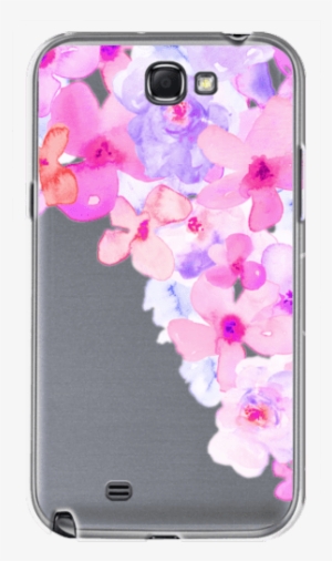 Bright Purple Watercolor Flowers Painted Floral Design - Mobile Phone Case