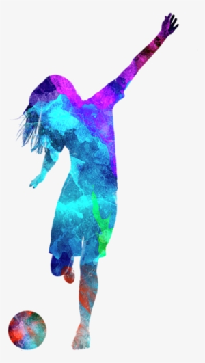 Bleed Area May Not Be Visible - Woman Soccer Player 05 In Watercolor