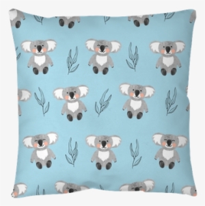 Seamless Pattern With Cute Watercolor Koala Bears On - Background Koala