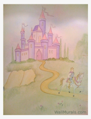 Castle Mural With Prince On Horse - Horse