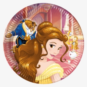 Beauty & The Beast Party Plates - Invitaciones De La Bella Y La Bestia