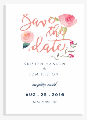 Watercolor Floral Invitation Set Watercolor Floral - Calligraphy