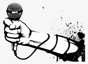 Hand Holding Microphone Clipart