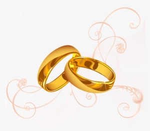 Invitation Gold And Line Pattern Transprent Png - Marriage Wedding Gold Ring