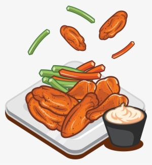 Buffalo Wing Sausage Fried Chicken Fast Food - Chicken Wings Clipart Transparent