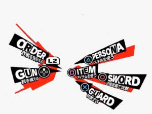 Crder2ose Persona Gun スキルを使う Oitem アイ払を使う 銃を構える - Persona 5 Speech Bubble
