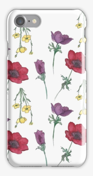 Watercolor Flower Pattern Iphone 7 Snap Case - Mobile Phone Case