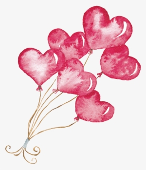 Adorno De Png Transparente Con Amor Globo - Happy Valentines Day Watercolor