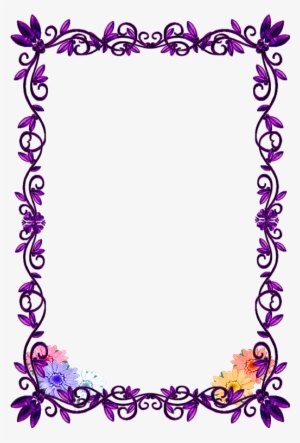 Fancy Frame Transparent Background Png - Marcos De Color Morado