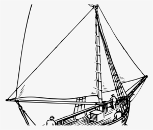 Drawn Sailboat Big Boat - Sail