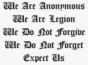 Download Anonymous We Are Legion Png Clipart We Are
