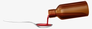 Medical Syrup And Spoon Png Clipart - Medicine Syrup Png