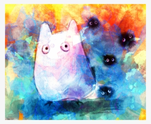 I Confess, I'm Not A Naturally Neat Person - Totoro Wallpaper Watercolor