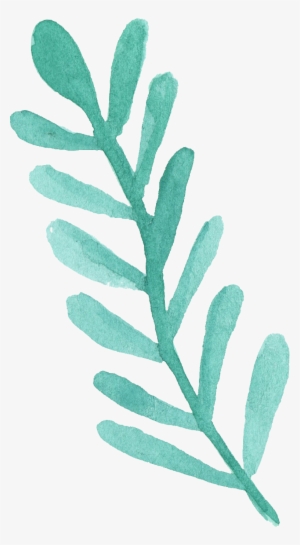 25 Watercolor Leaf Png Transparent Vol 3 Onlygfxcom - Leaf Blue Watercolor Png