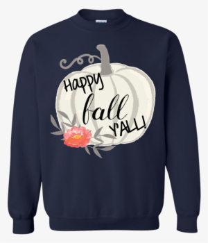 Happy Fall Y'all Watercolor Pumpkin Crewneck Sweatshirt - Shirt
