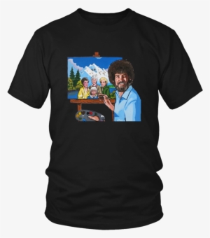 Bob Ross Painting The Golden Girl T-shirt - Opengl T Shirt
