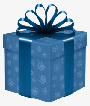 Blue Gift Box With Snowflakes Png Clipart - Caudalie Vinosource Grape Water